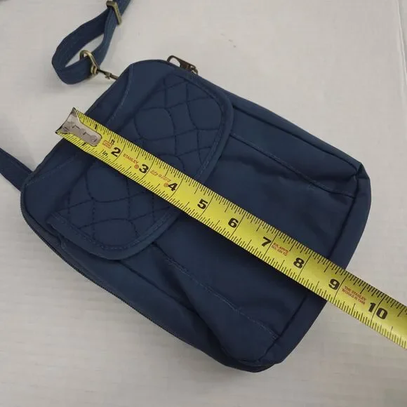 Travelon Anti-Theft RFID Passport Crossbody Bag Navy Blue Handbag Purse - Picture 11 of 13